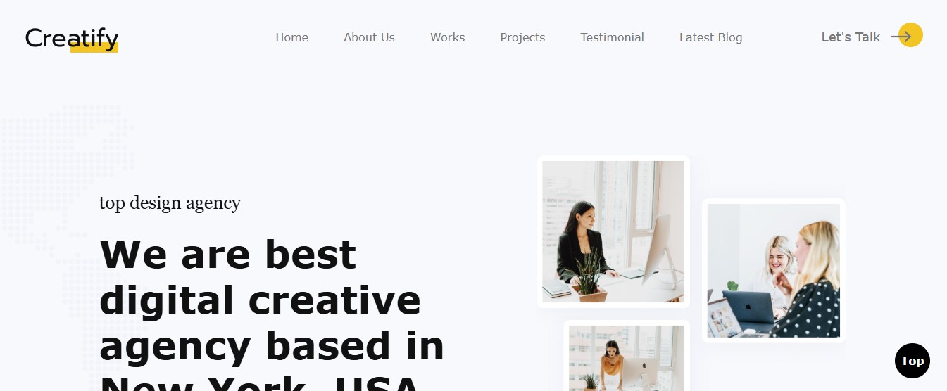Digital marketing website project by Codenestix